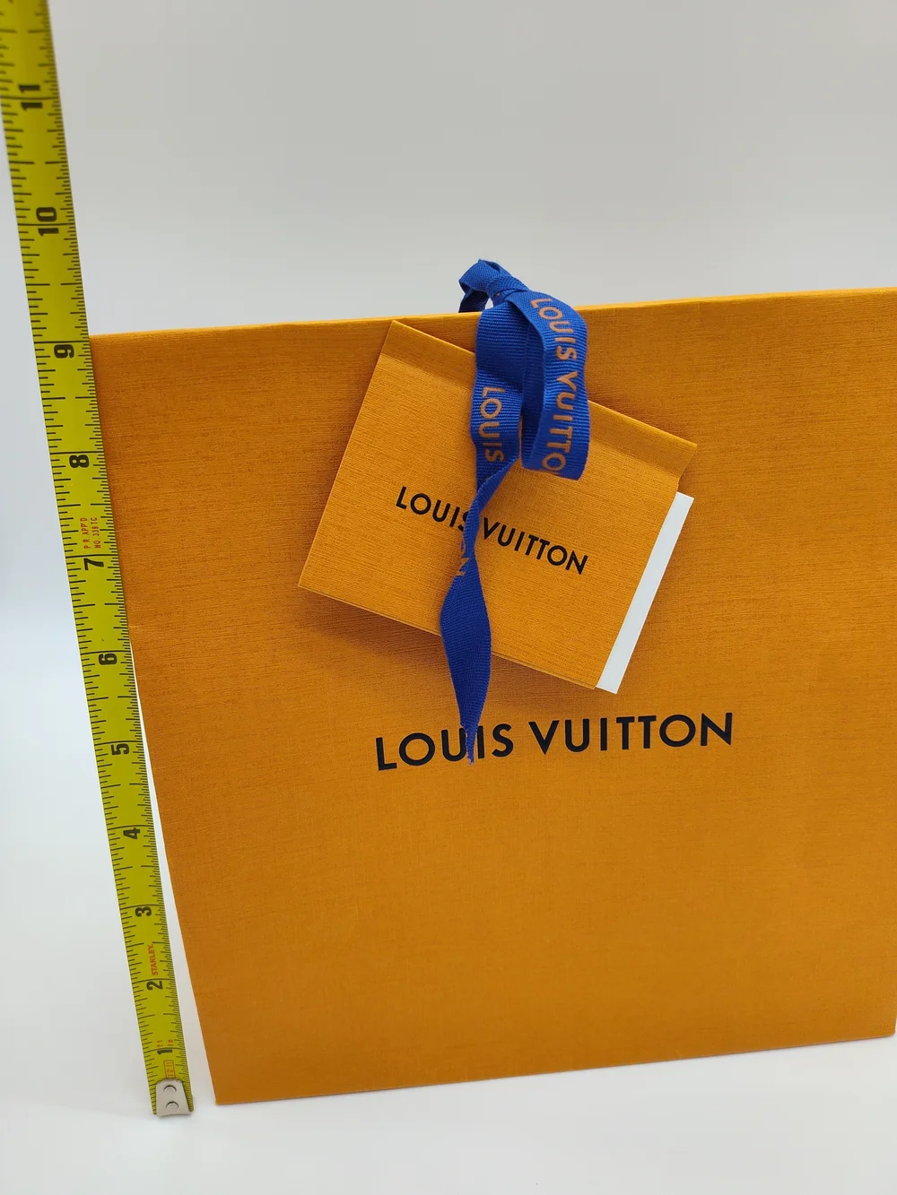 LOUIS VUITTON Fold Over Shopping Bag Booklet Blue Ribbon Boutique Packaging EUC